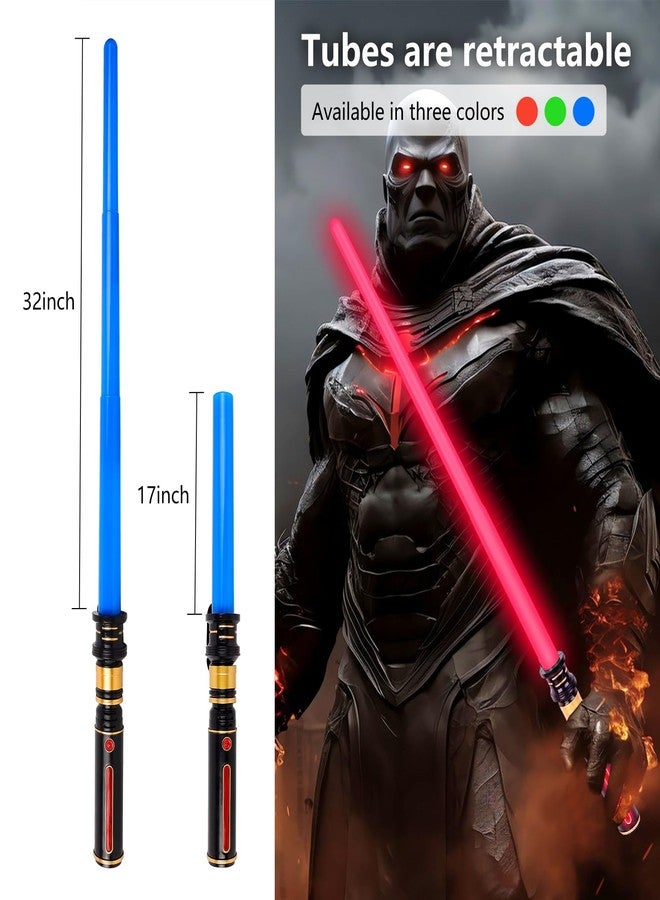 YOFOTHS Light Up Sabers, 3 Packs Light Sword for Kids with FX Sound, Expandable Light Up Saber for Cosplay Halloween Dress Up Parties Birthday Christmas (Red.Green.Blue) - Image 2